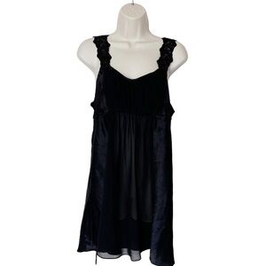 Oscar De La Renta Pink Label Black Nightgown Size Medium